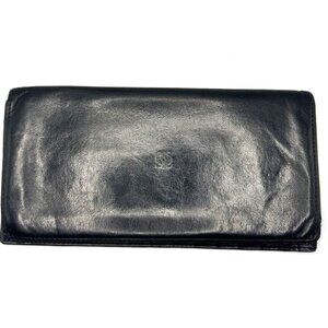 Loewe Black Leather Long Wallet With Multiple Card Slots &‎  COA